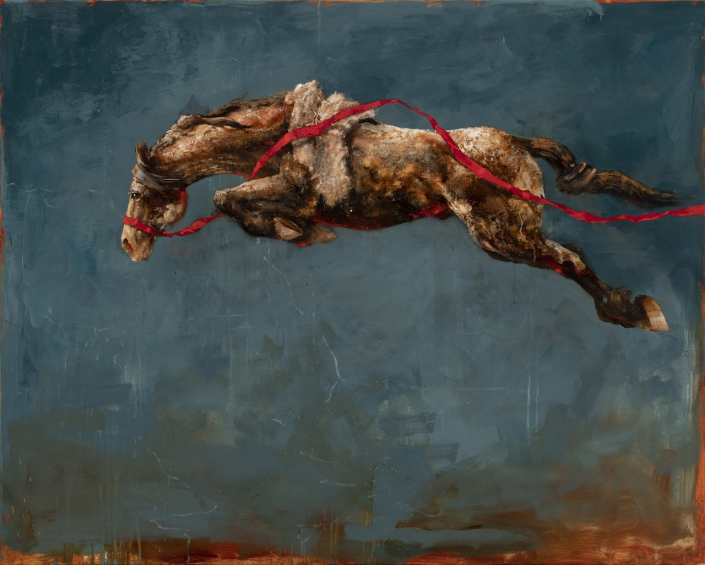 Galerie Alex F. Kevin Sonmor Portrait Study Leap of Faith, Oil on Canvas, 122 x 152 cm, II 2025